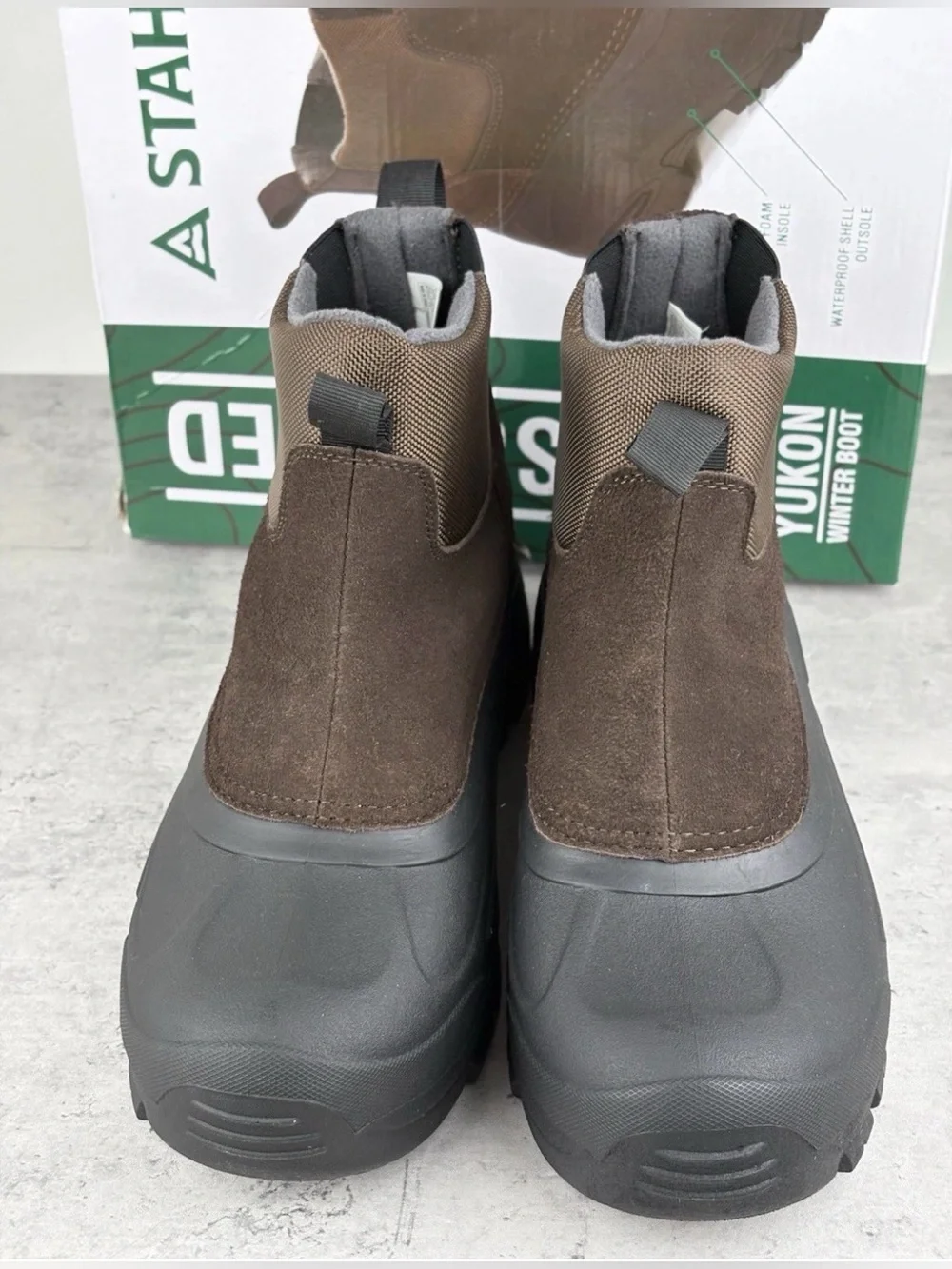 Staheekum Yukon 3M Thinsulate Snow Boots Men’s Size 11 Brown New In Box Pull On